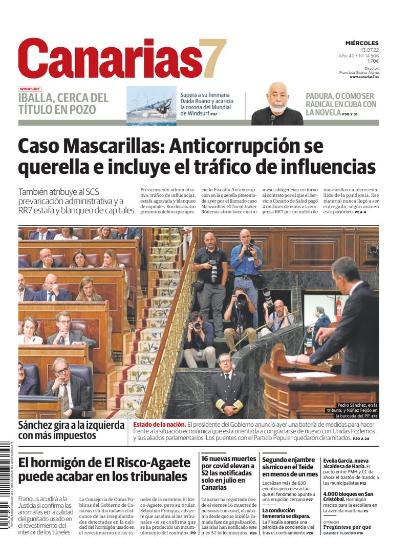 Portada Canarias7 13-07-2022