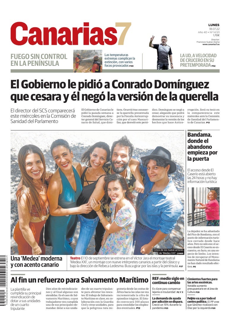 Portada Canarias7 18-07-2022