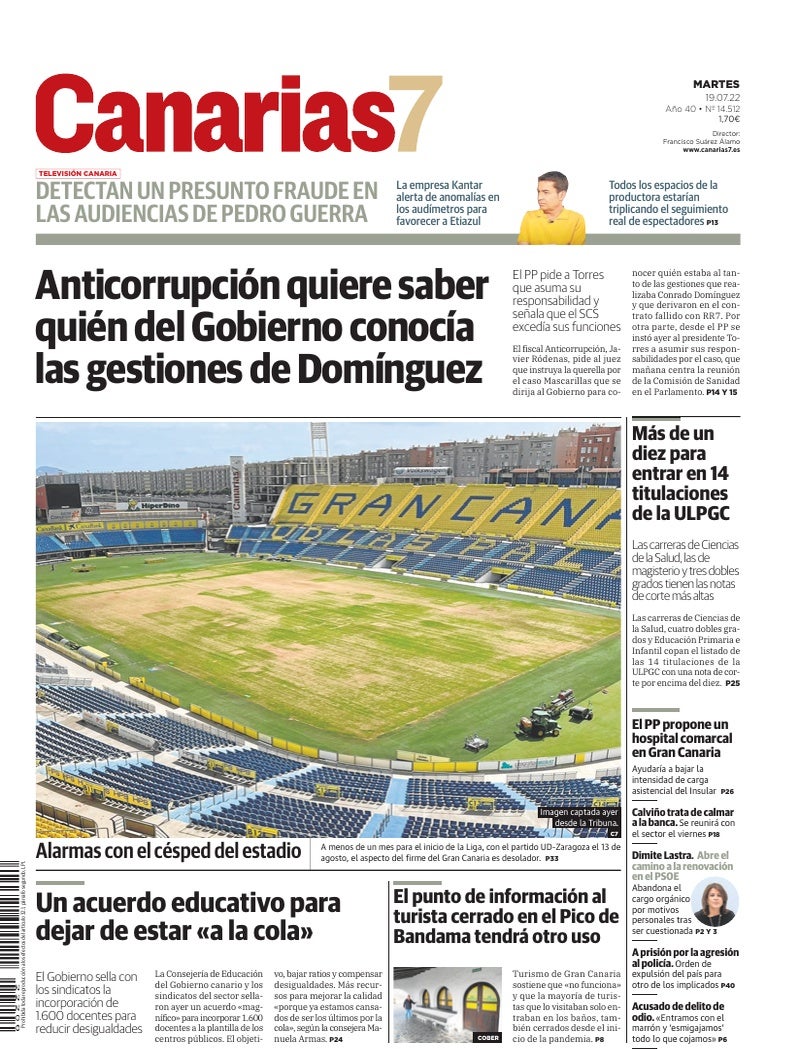 Portada Canarias7 19-07-2022