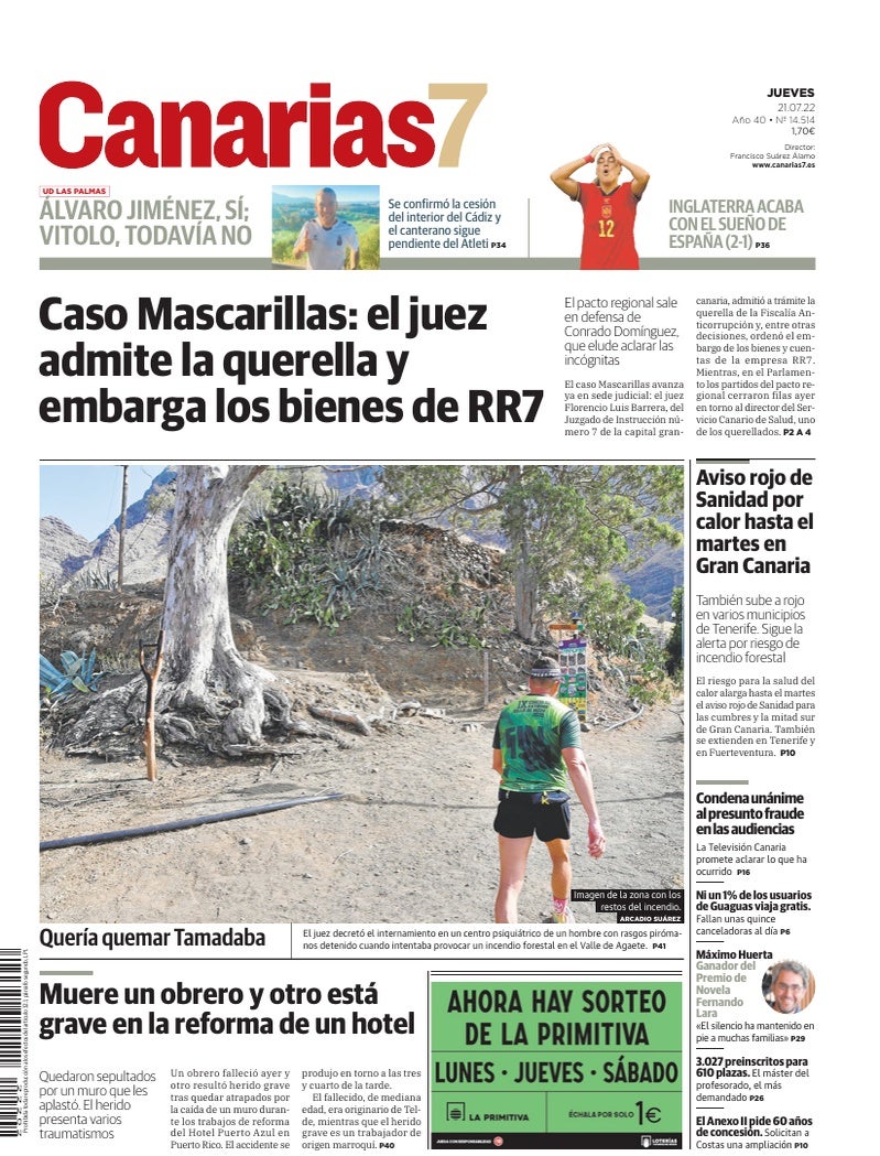 Portada Canarias7 21-07-2022