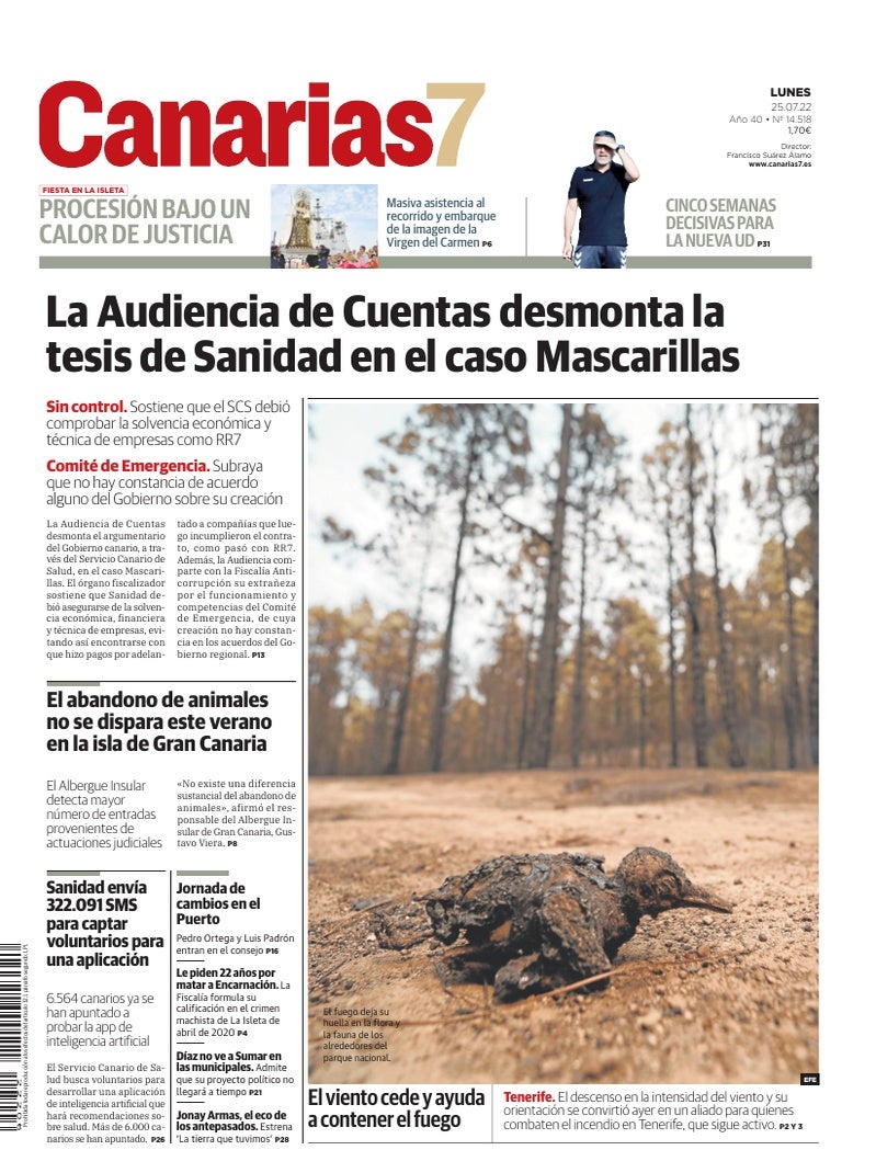 Portada Canarias7 25-07-2022