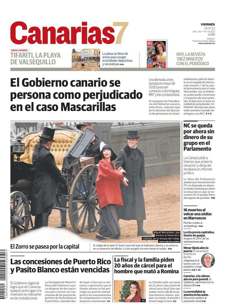 Portada Canarias7 29-07-2022