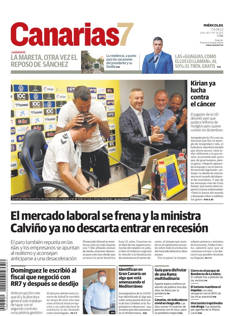 Portada Canarias7 03-08-2022