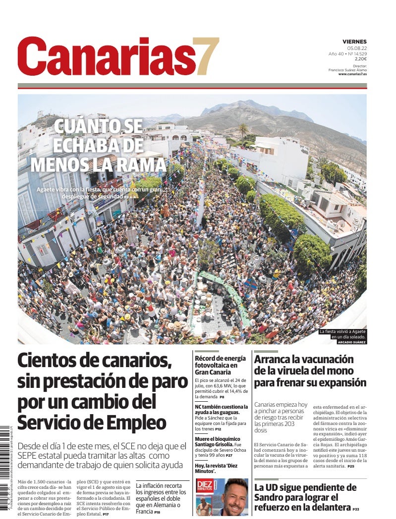 Portada Canarias7 05-08-2022