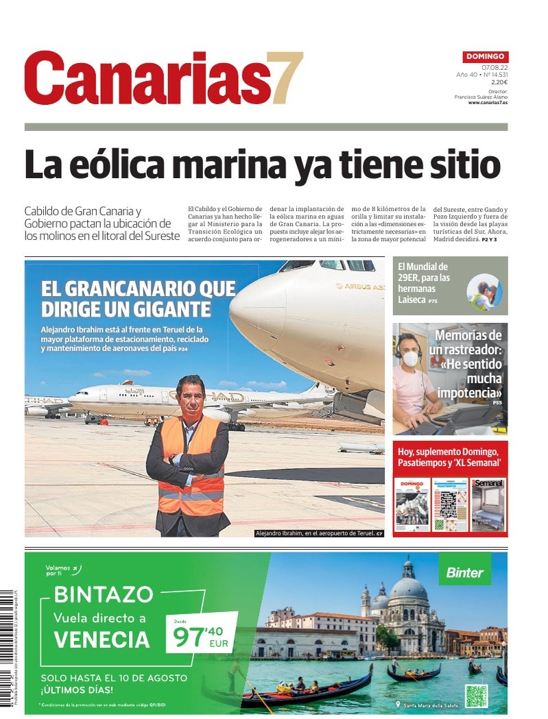 Portada Canarias7 07-08-2022