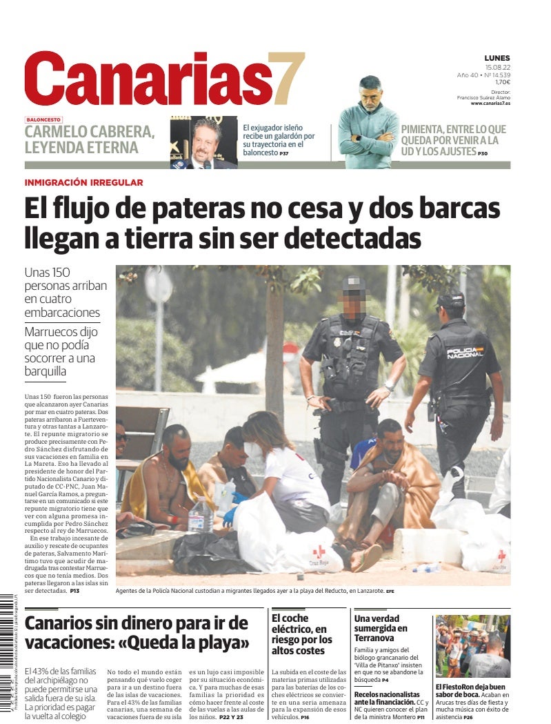 Portada Canarias7 15-08-2022