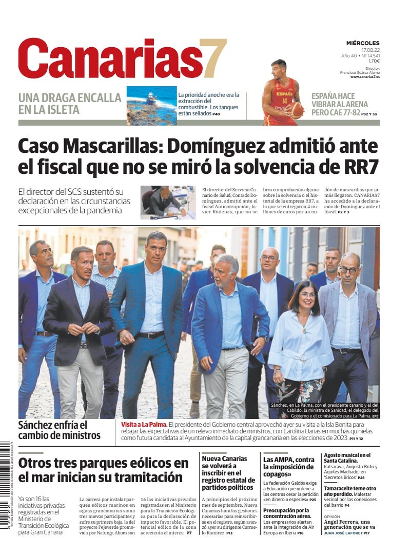 Portada Canarias7 17-08-2022