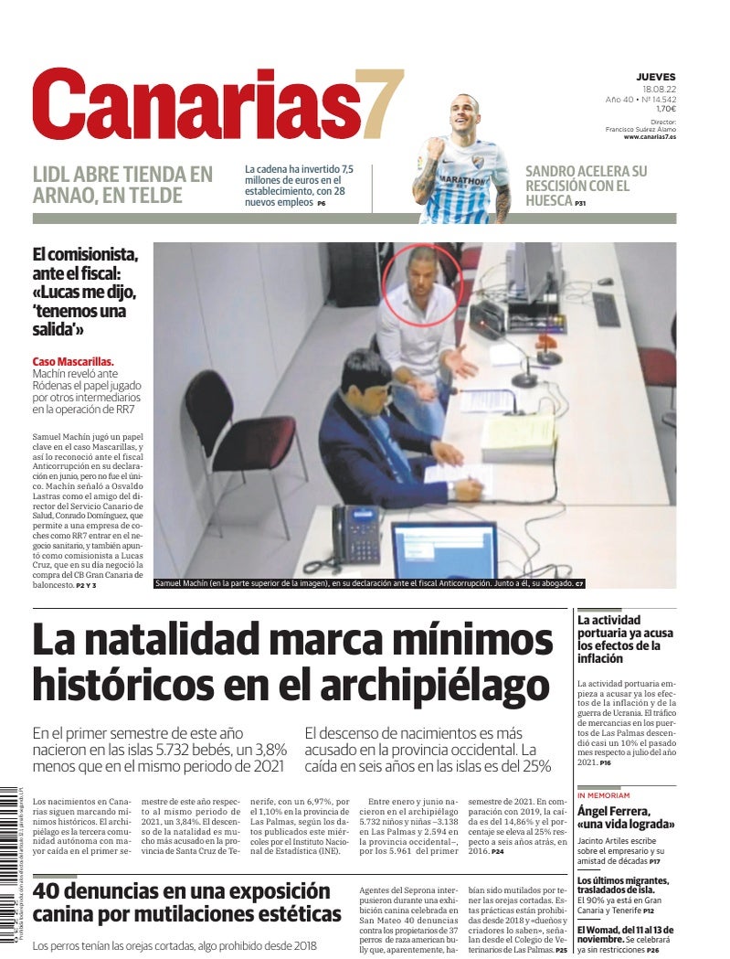 Portada Canarias7 18-08-2022