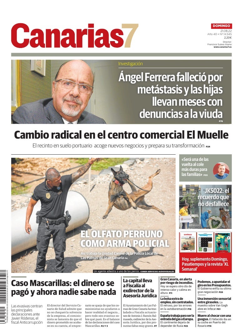 Portada Canarias7 21-08-2022