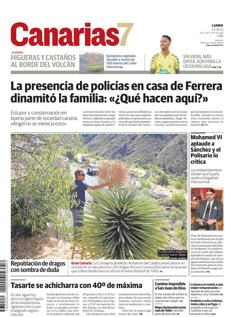 Portada Canarias7 22-08-2022
