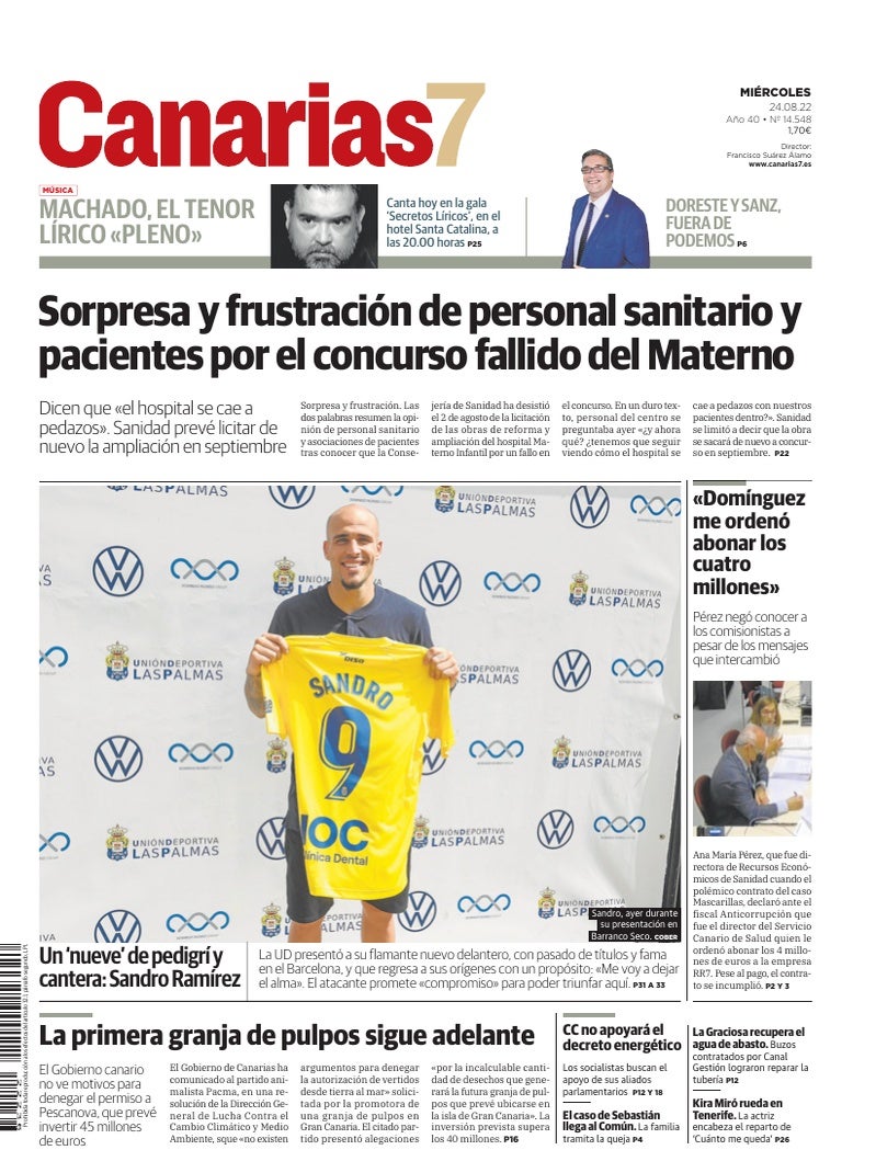 Portada Canarias7 24-08-2022