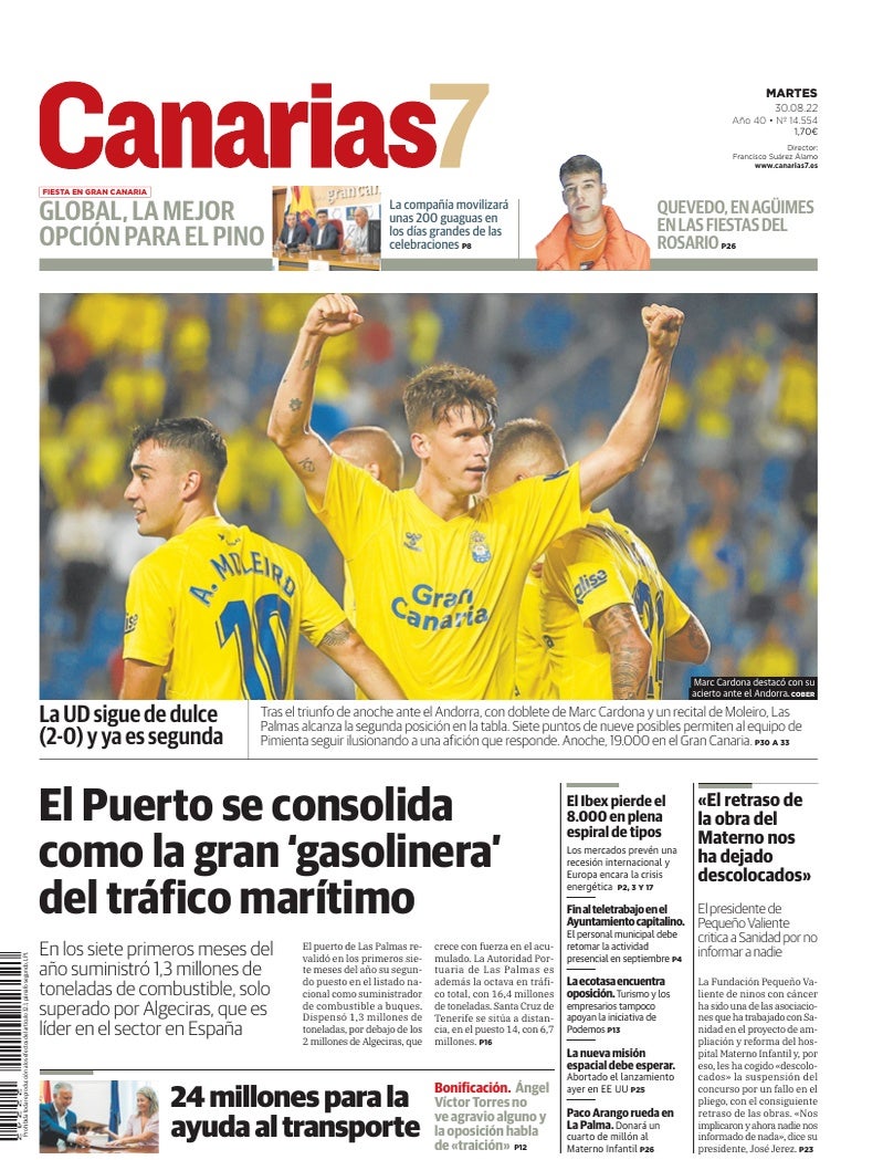 Portada Canarias7 30-08-2022