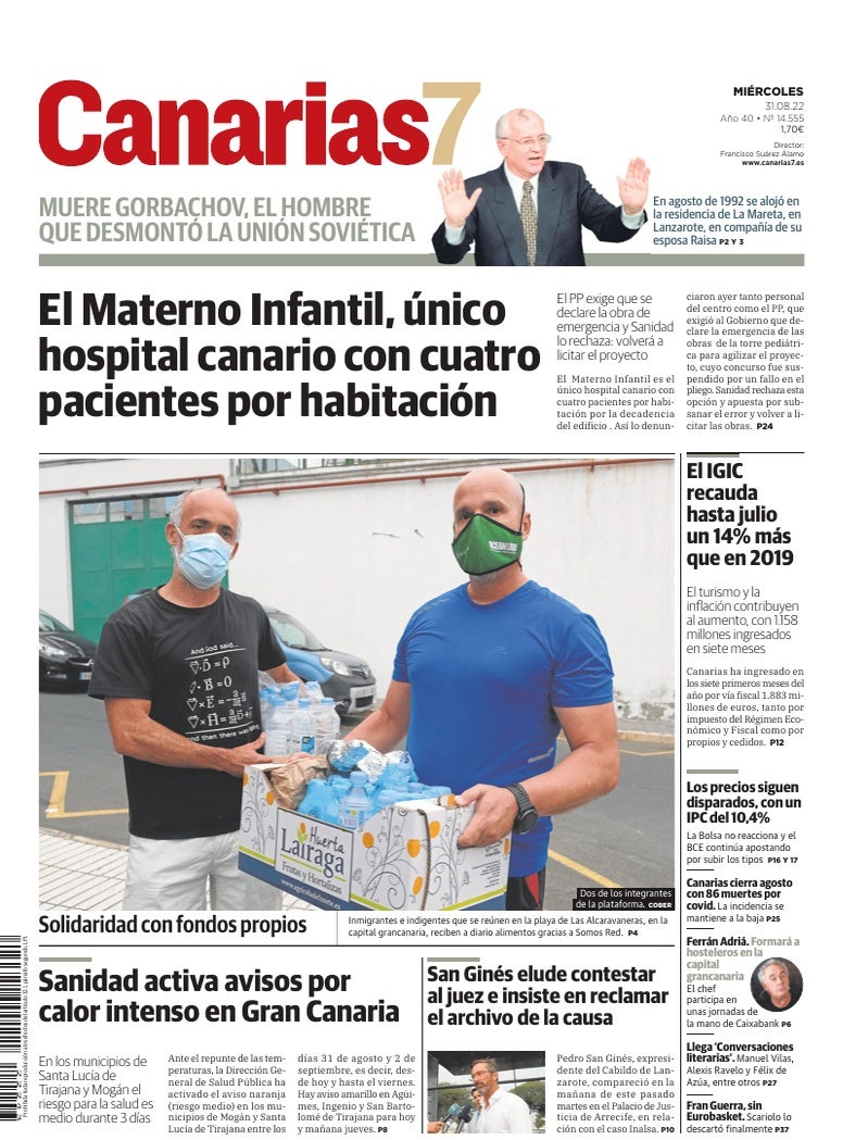 Portada Canarias7 31-08-2022