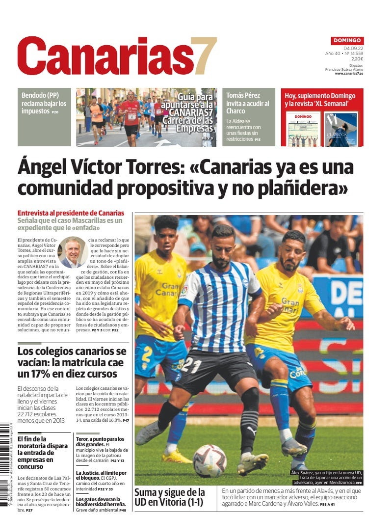 Portada Canarias7 04-09-2022