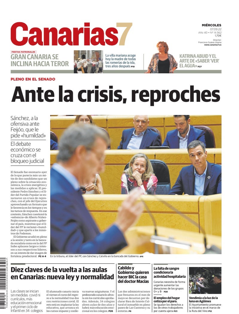 Portada Canarias7 07-09-2022