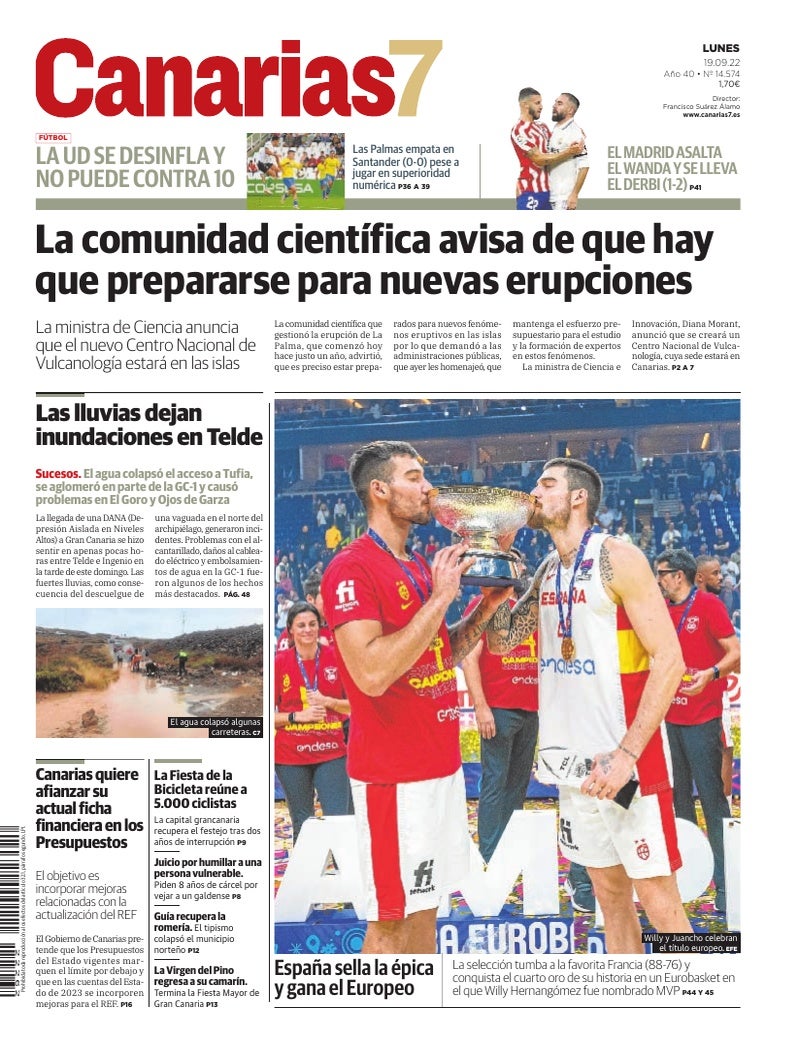Portada Canarias7 19-09-2022