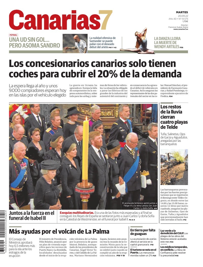 Portada Canarias7 20-09-2022