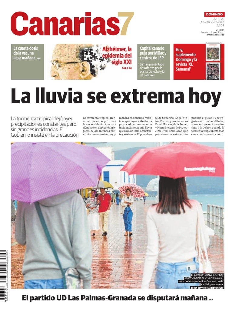 Portada Canarias7 25-09-2022