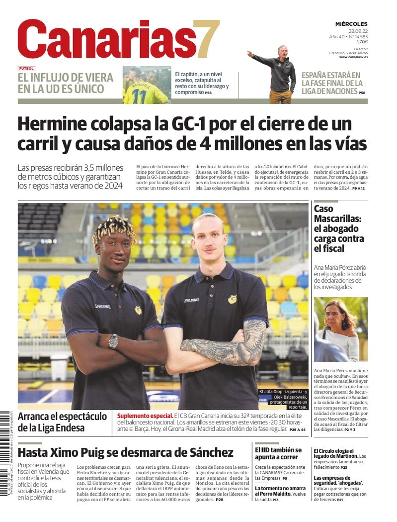 Portada Canarias7 28-09-2022