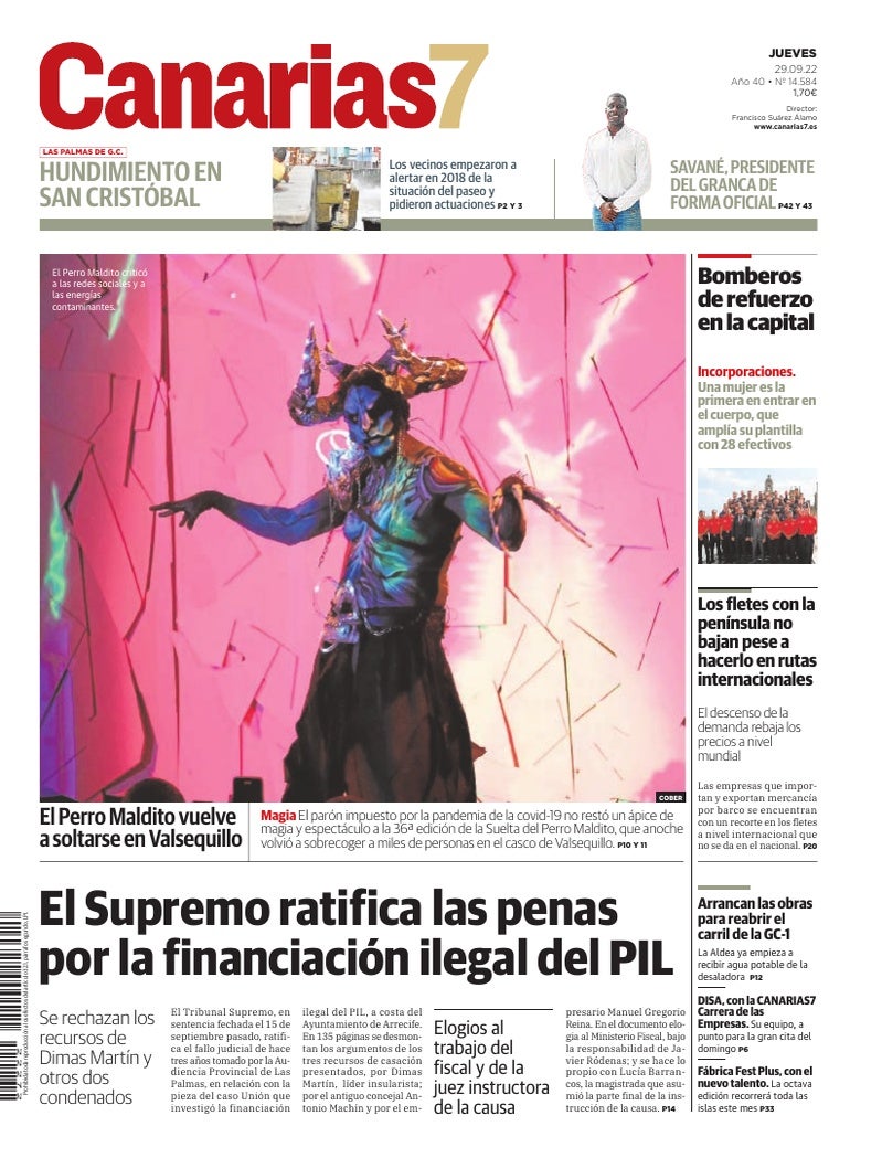 Portada Canarias7 29-09-2022
