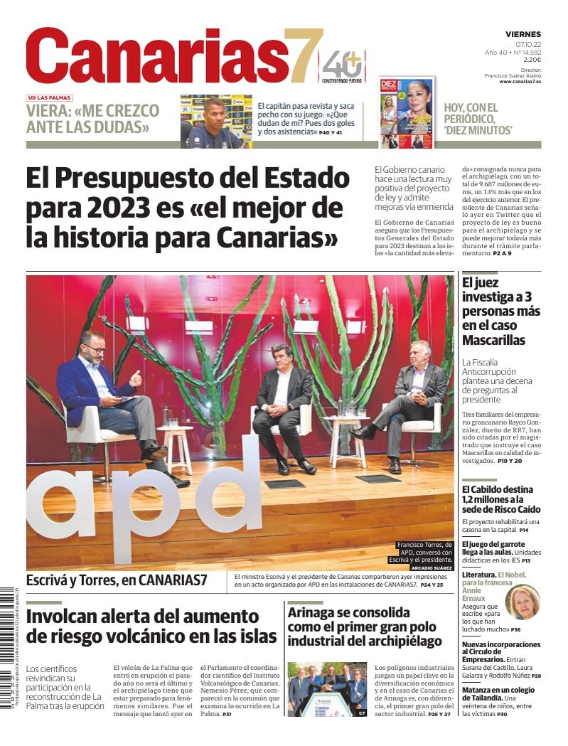 Portada Canarias7 07-10-2022