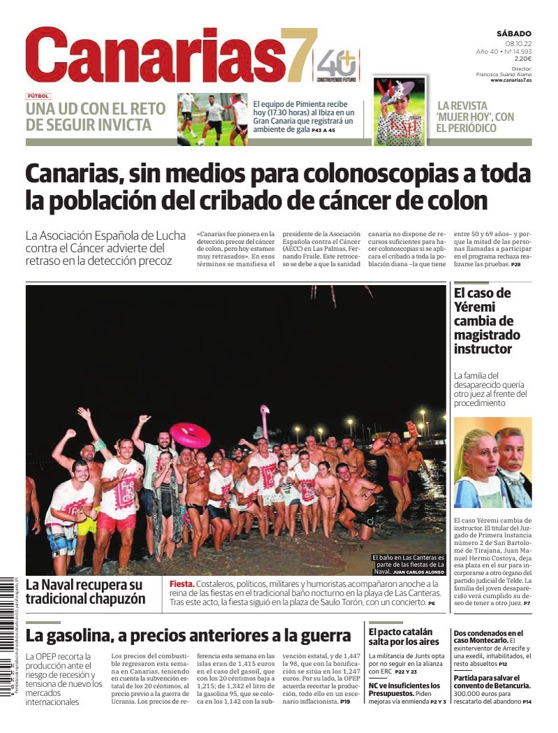 Portada Canarias7 08-10-2022