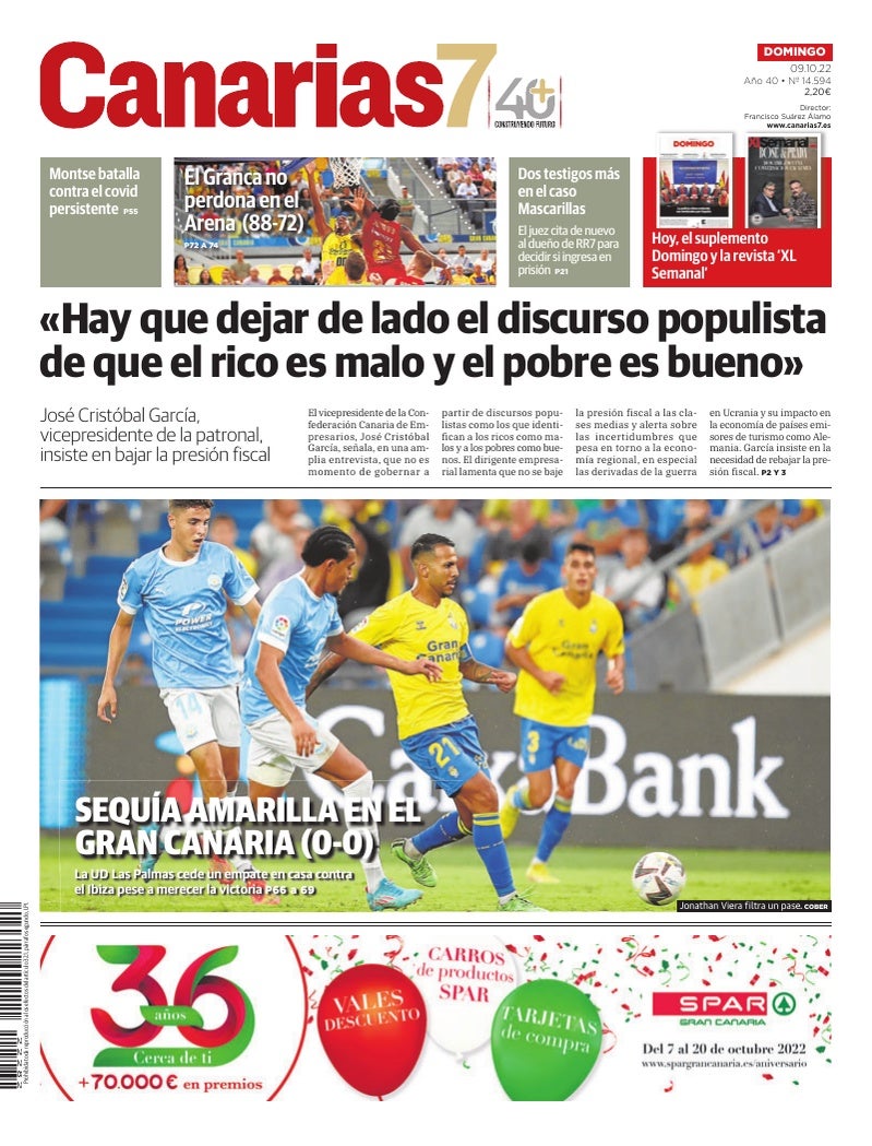 Portada Canarias7 09-10-2022