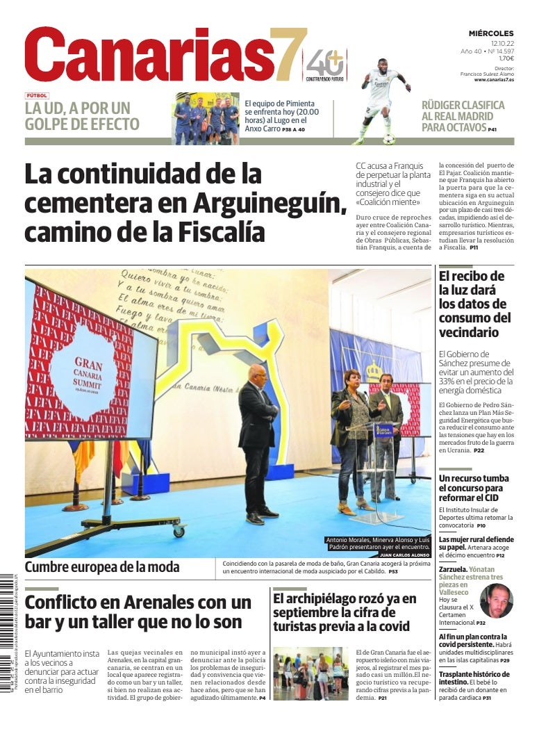Portada Canarias7 12-10-2022