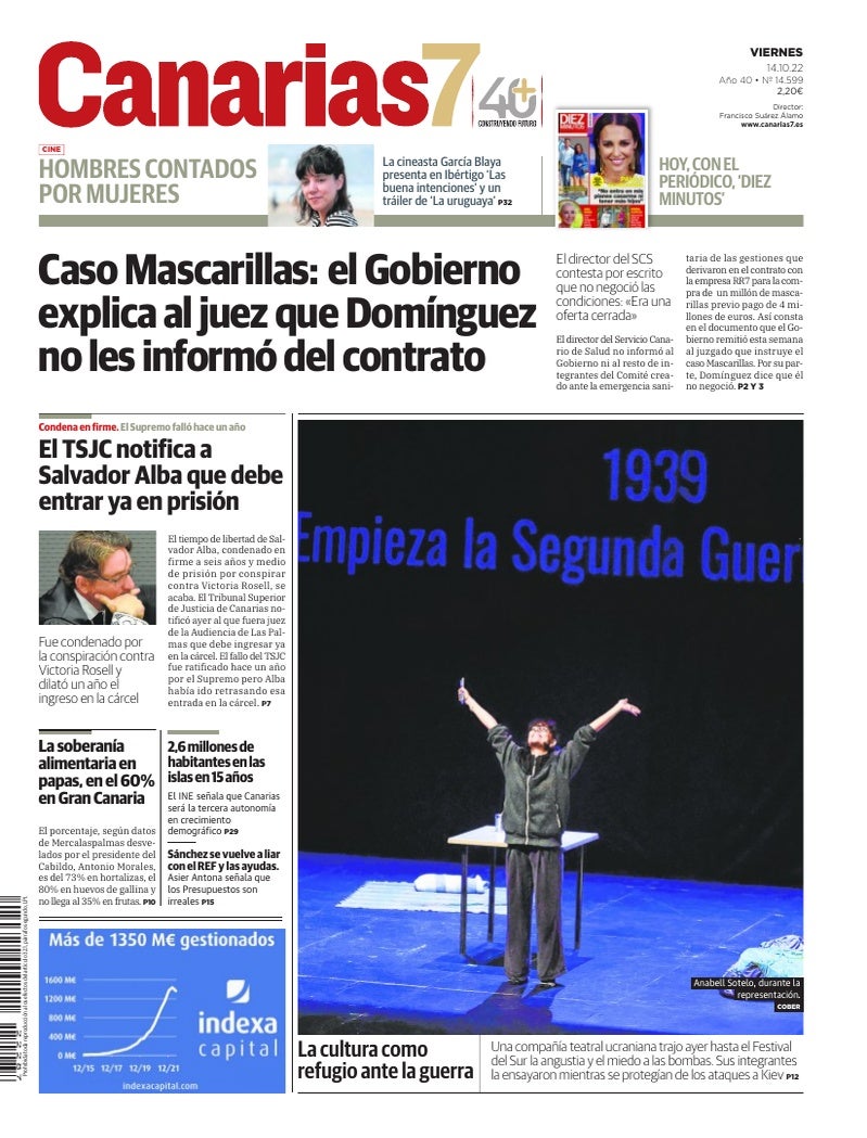 Portada Canarias7 14-10-2022