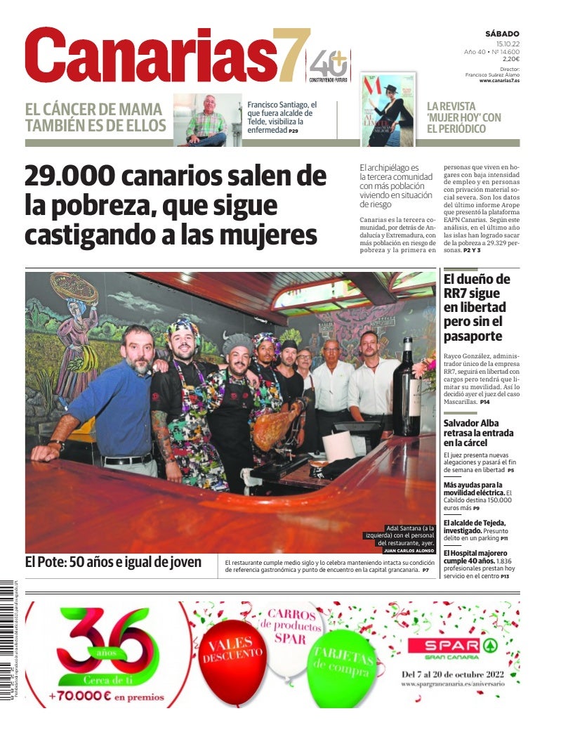 Portada Canarias7 15-10-2022