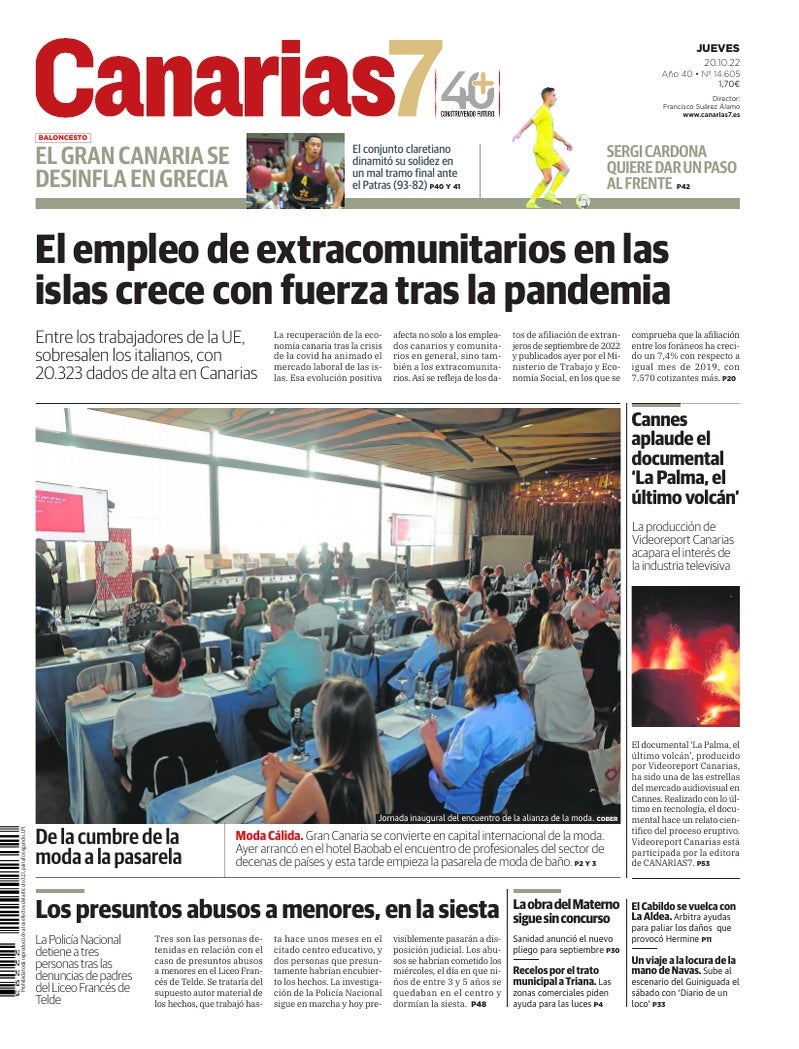 Portada Canarias7 20-10-2022