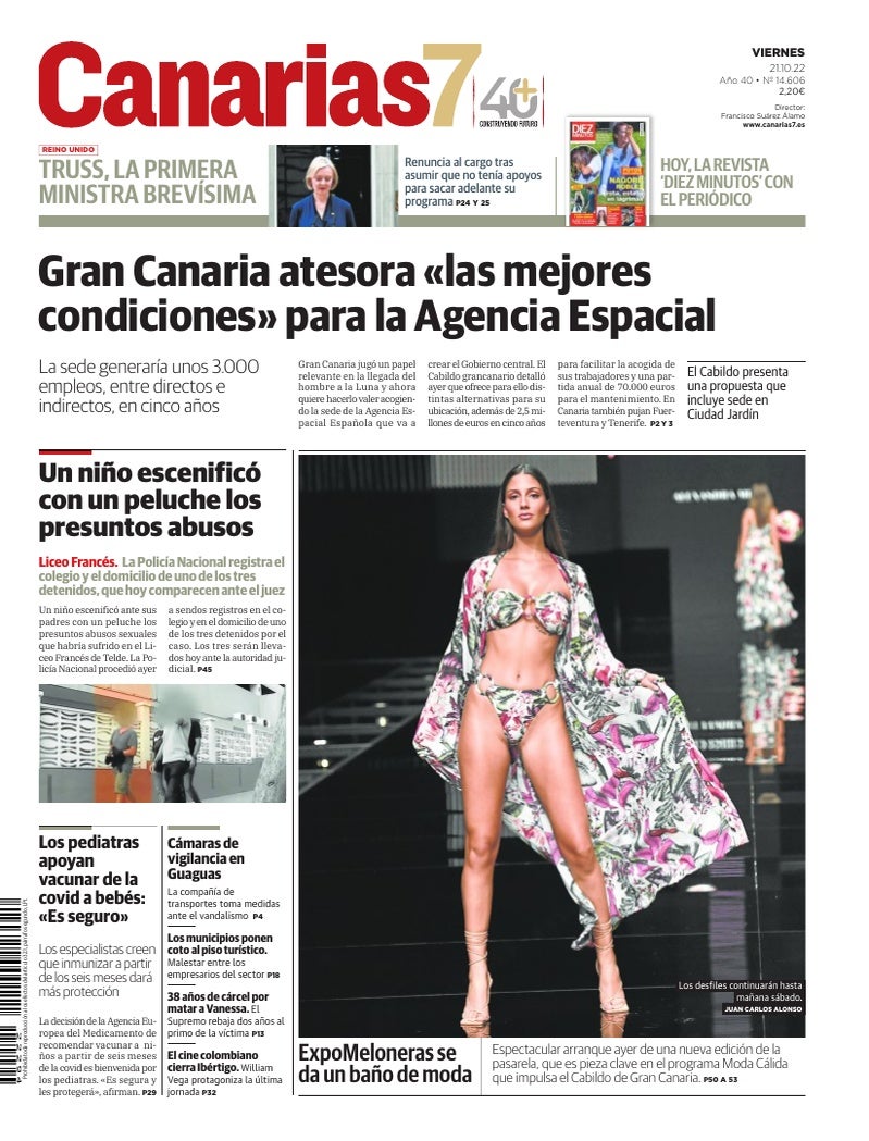 Portada Canarias7 21-10-2022