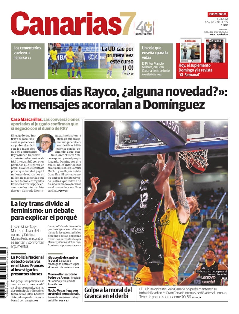 Portada Canarias7 30-10-2022