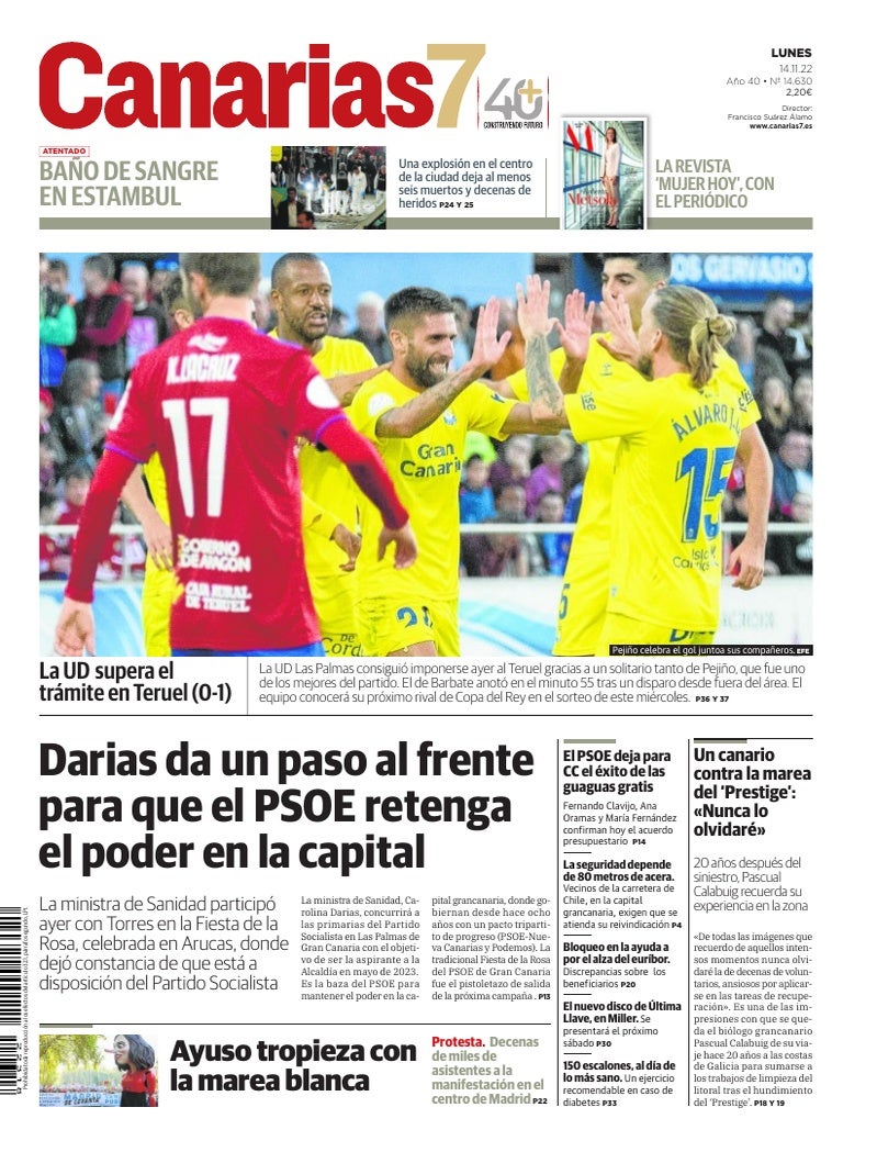 Portada Canarias7 14-11-2022