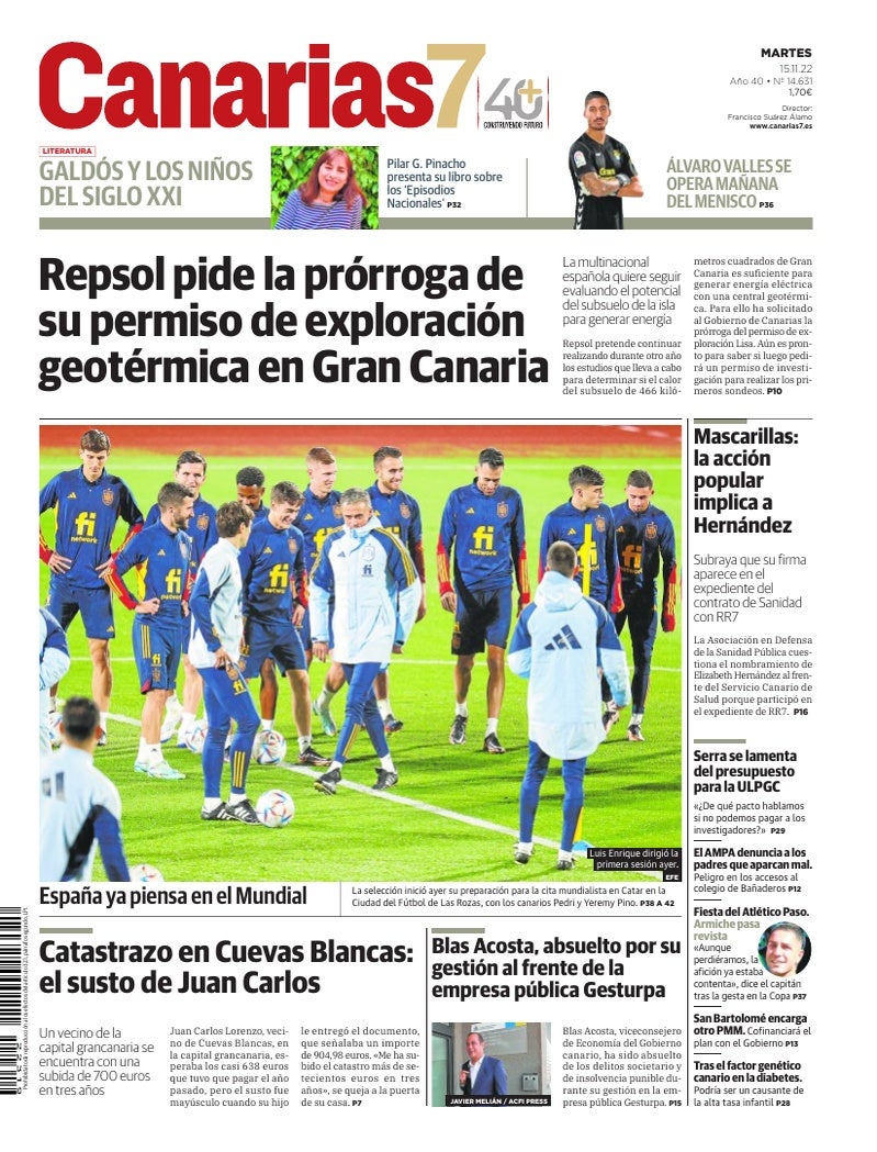 Portada Canarias7 15-11-2022