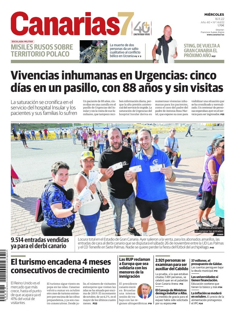 Portada Canarias7 16-11-2022