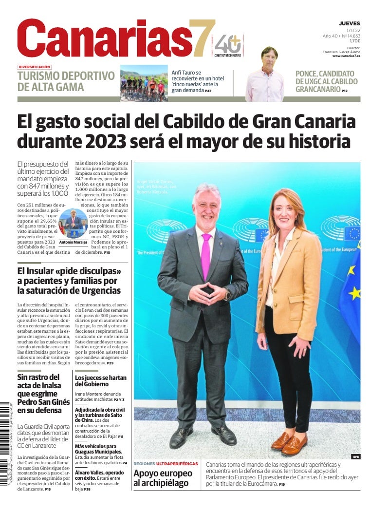 Portada Canarias7 17-11-2022