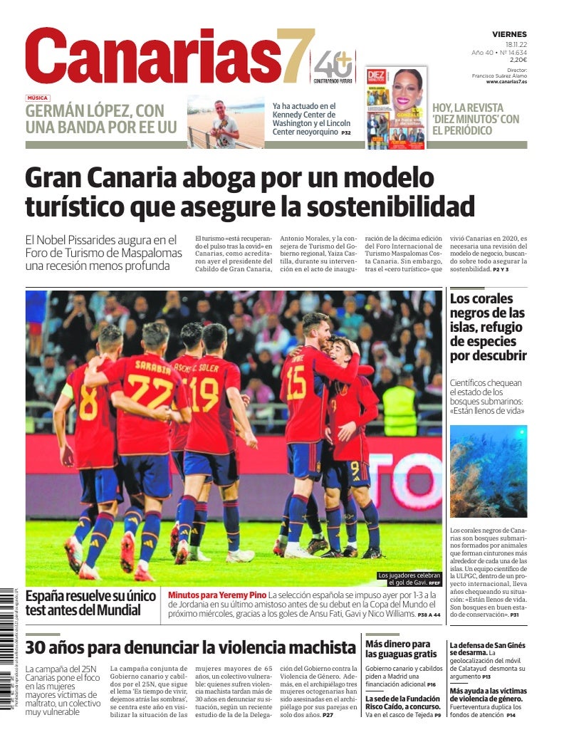 Portada Canarias7 18-11-2022