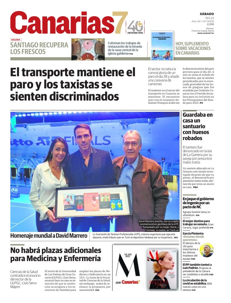 Portada Canarias7 19-11-2022