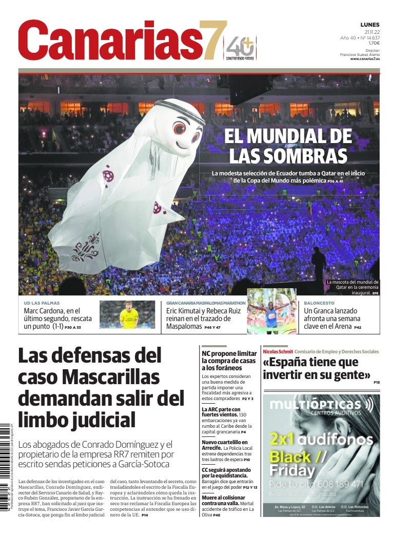 Portada Canarias7 21-11-2022