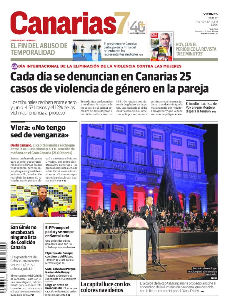 Portada Canarias7 25-11-2022