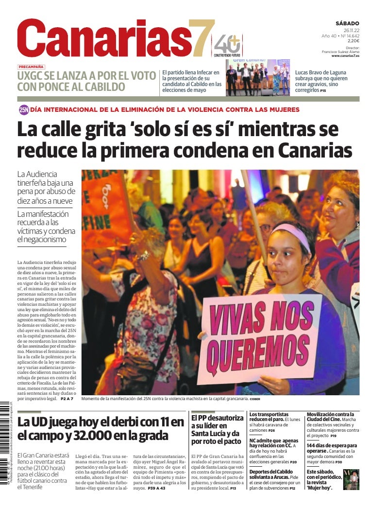 Portada Canarias7 26-11-2022