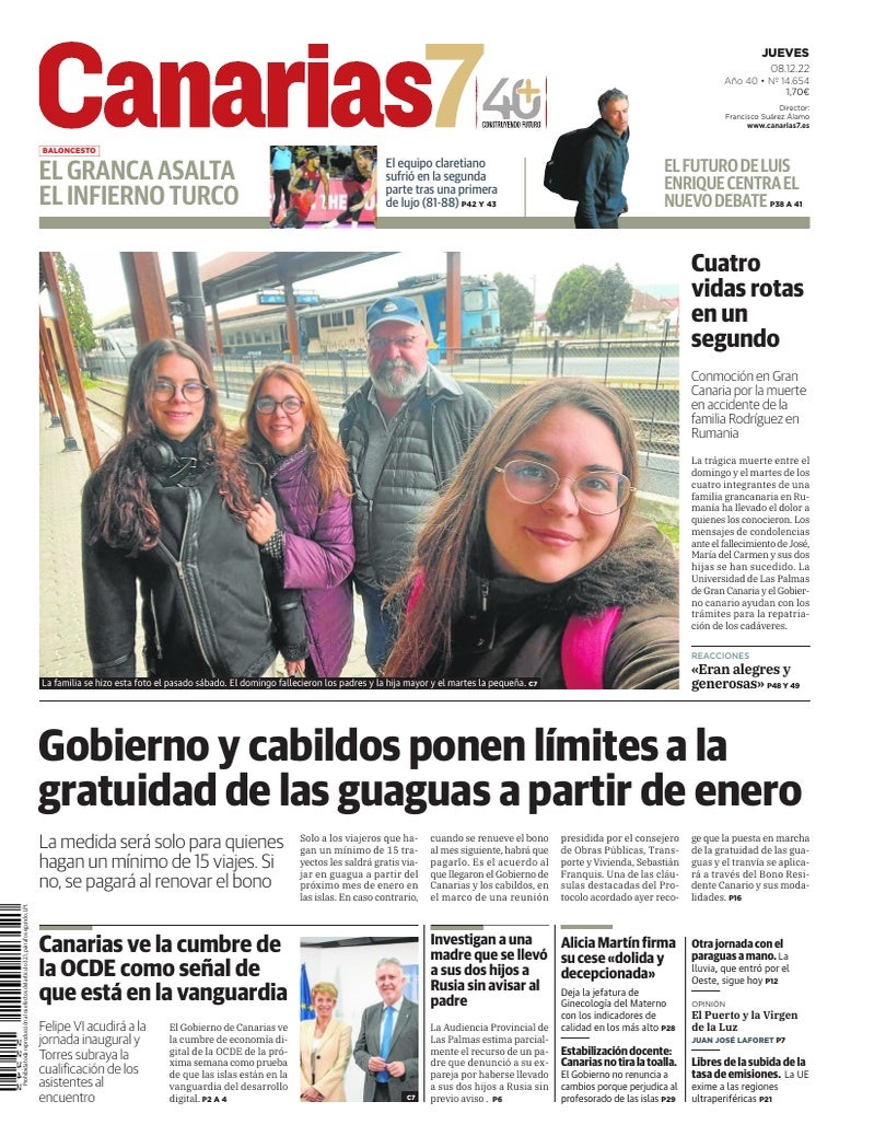 Portada Canarias7 08-12-2022