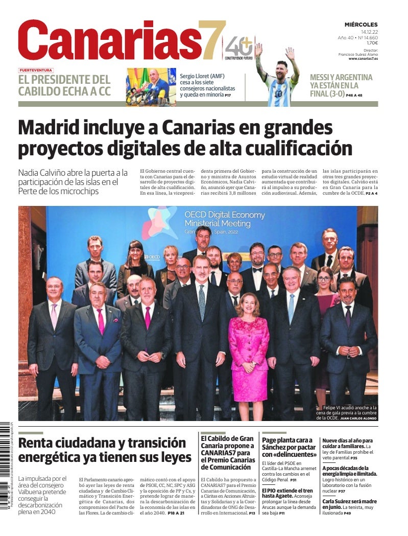 Portada Canarias7 14-12-2022