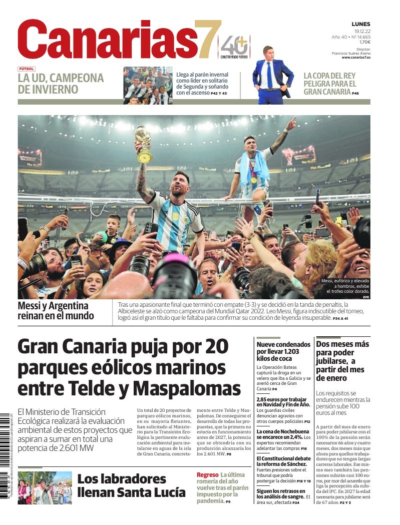 Portada Canarias7 19-12-2022