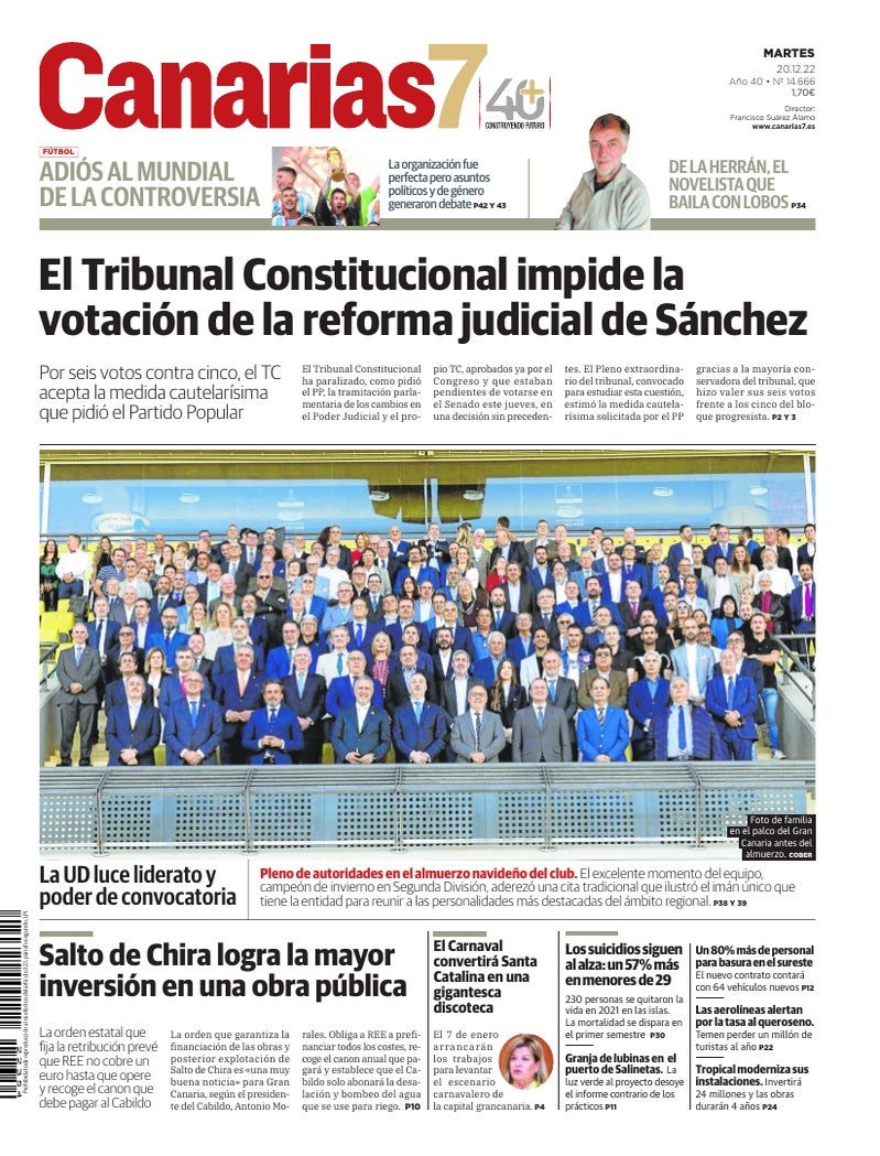 Portada Canarias7 20-12-2022