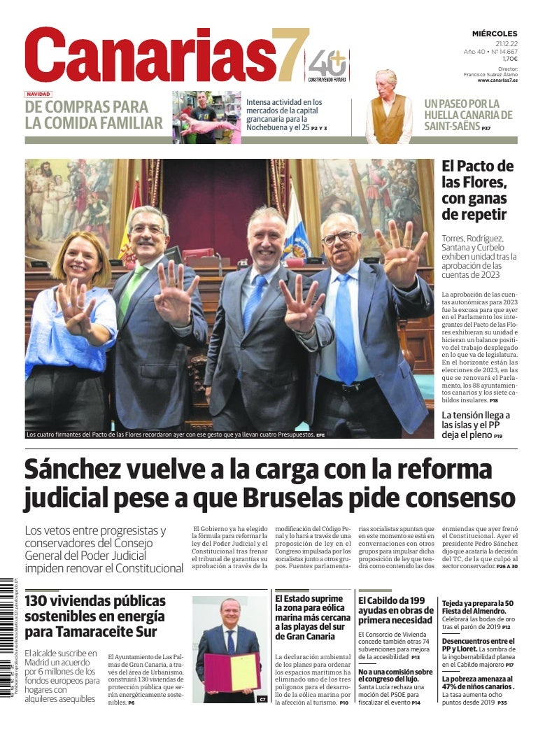 Portada Canarias7 21-12-2022
