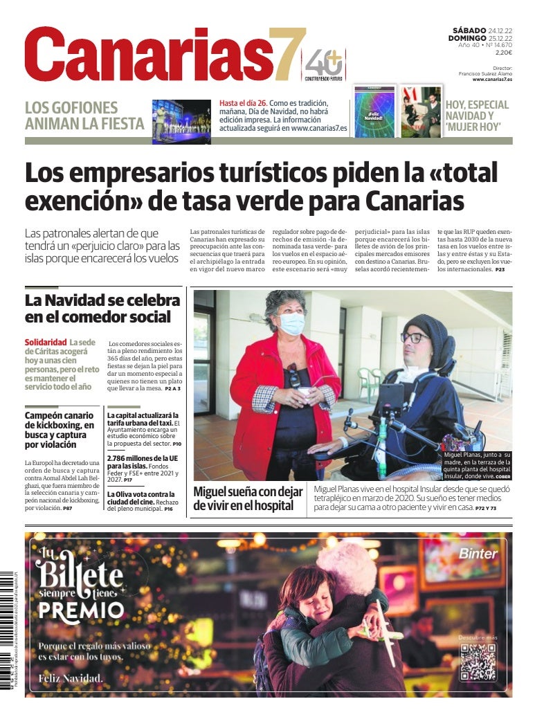 Portada Canarias7 24-12-2022