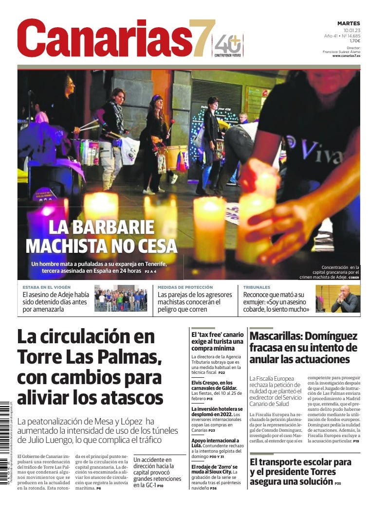 Portada Canarias7 10-01-2023