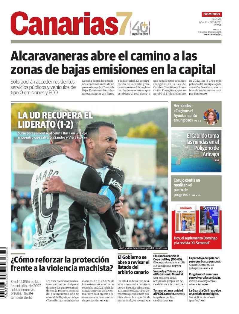 Portada Canarias7 15-01-2023